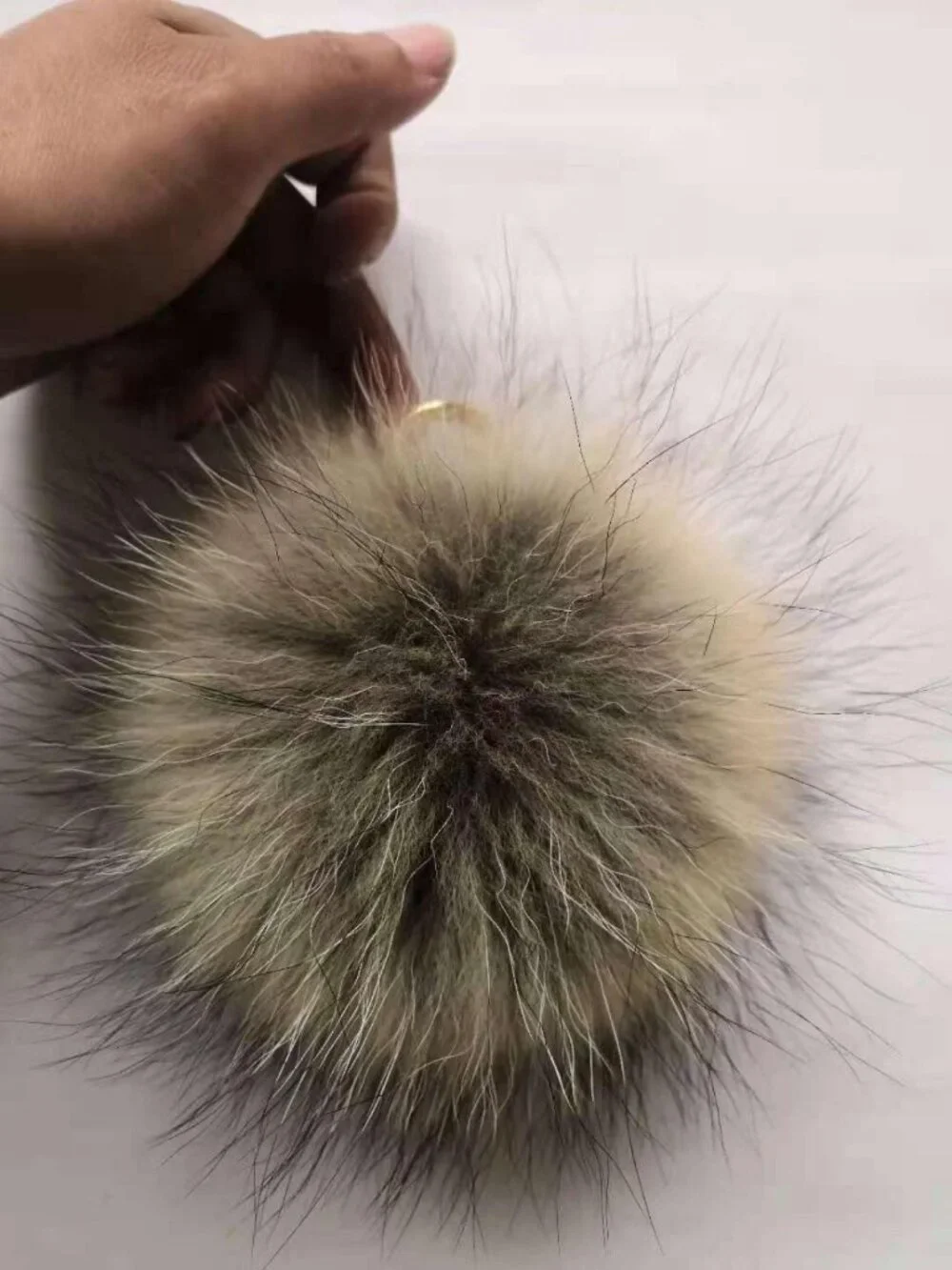 Large Fluffy Pom Pom Keychain - Soft Puffy Ball Bag Charm for Car & Purse